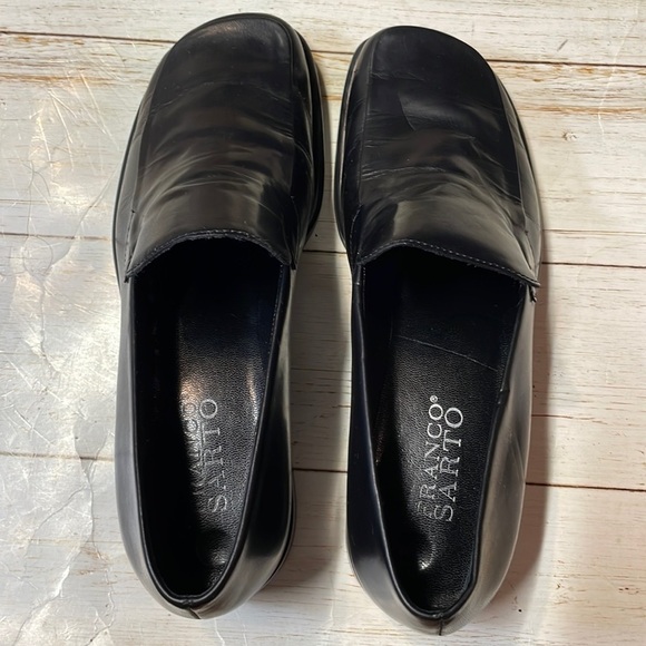 Franco Sarto women’s black leather classic loafers. Size 6.5. - Picture 4 of 7